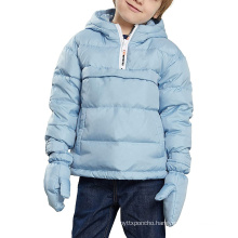 New Style High Quality Winter Coat 1/2 Zip Hoodie Jacket Kids Design Puffer Jackets for Children